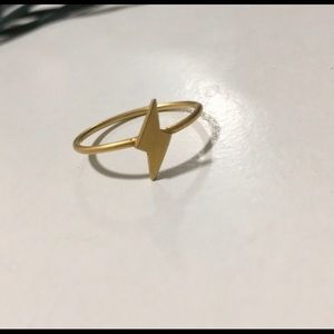 Gold lightning bolt ring